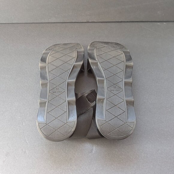 Black suede and leather strappy velcro sandals  made in Italy size 39 - Picture 6 of 11